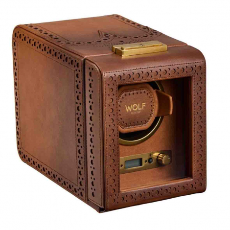Remontoir Montre Wolf 1834 - Brogue Single Watch Winder - Marron Brun