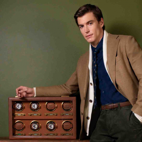 Remontoir Montre Wolf 1834 - Brogue Single Watch Winder - Marron Brun