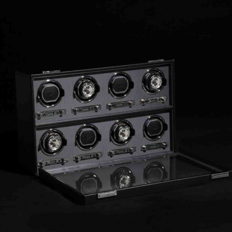 Remontoir Montre Wolf 1834 - Classic Viceroy 6 Piece Watch Winder - Black