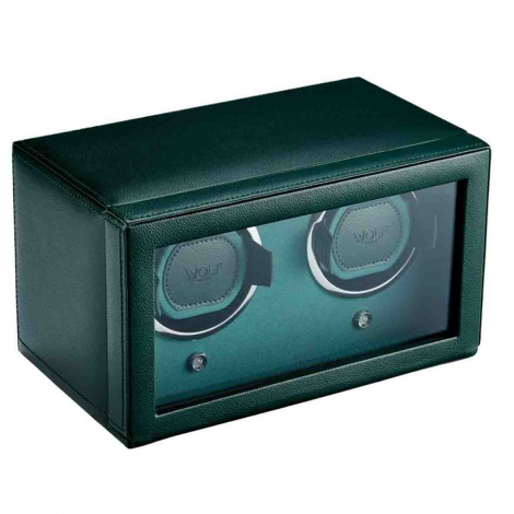 Remontoir Montre Wolf 1834 - Cub Double Watch Winder with Cover - Vert