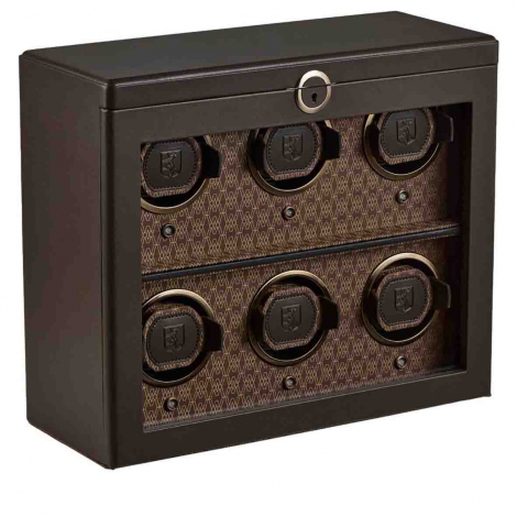 Remontoir Montre Wolf 1834 - Earth 6 Piece Watch Winder - Coffee