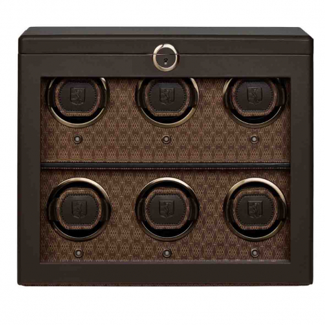 Remontoir Montre Wolf 1834 - Earth 6 Piece Watch Winder - Coffee