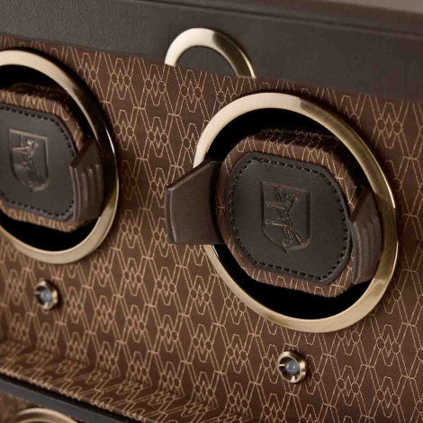 Remontoir Montre Wolf 1834 - Earth 6 Piece Watch Winder - Coffee