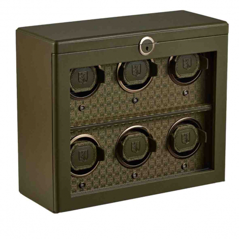 Remontoir Montre Wolf 1834 - Earth 6 Piece Watch Winder - Olive