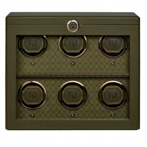 Remontoir Montre Wolf 1834 - Earth 6 Piece Watch Winder - Olive