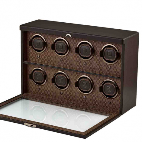 Remontoir Montre Wolf 1834 - Earth 8 Piece Watch Winder - Coffee à combiner