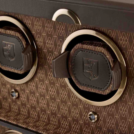 Remontoir Montre Wolf 1834 - Earth 8 Piece Watch Winder - Coffee