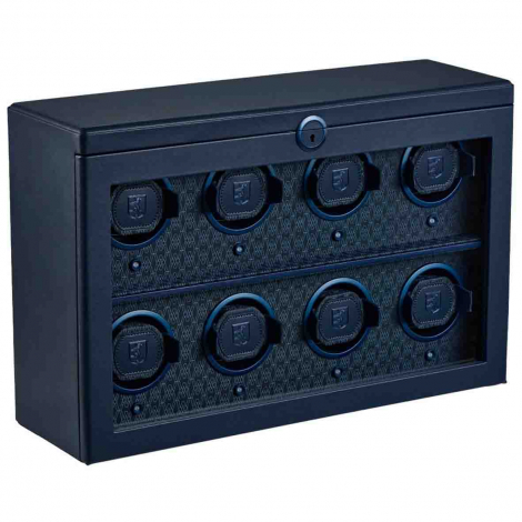 Remontoir Montre Wolf 1834 - Earth 8 Piece Watch Winder - Midnight Blue