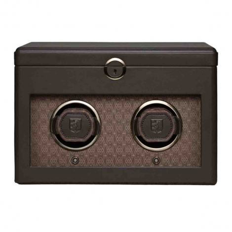 Remontoir Montre Wolf 1834 - Earth Double Watch Winder - Coffee