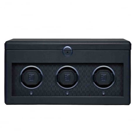 Remontoir Montre Wolf 1834  - Earth Triple Watch Winder - Midnight blue