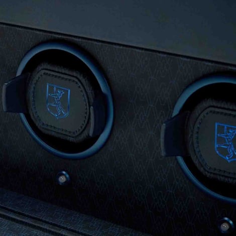Remontoir Montre Wolf 1834  - Earth Triple Watch Winder - Midnight blue