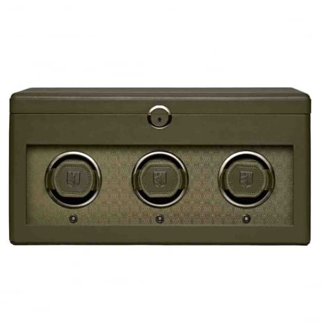 Remontoir Montre Wolf 1834  - Earth Triple Watch Winder - Olive
