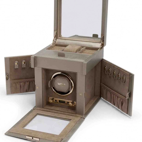 Remontoir Montre Wolf 1834 - Palermo Single Winder With Jewellery Storage