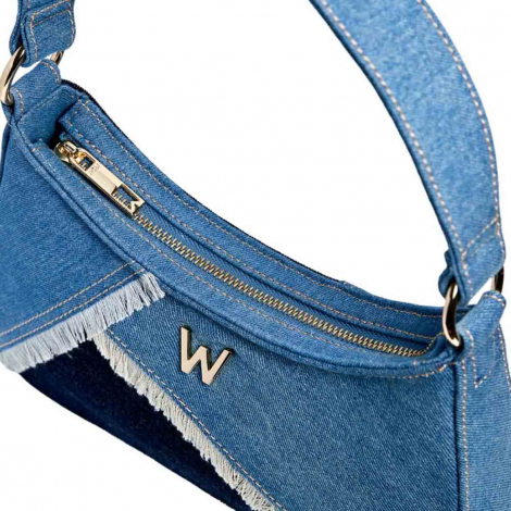 Sac bandoulire Mimi Swirl avec charpe en dition limite Wolf 1834 - Patchwork Denim