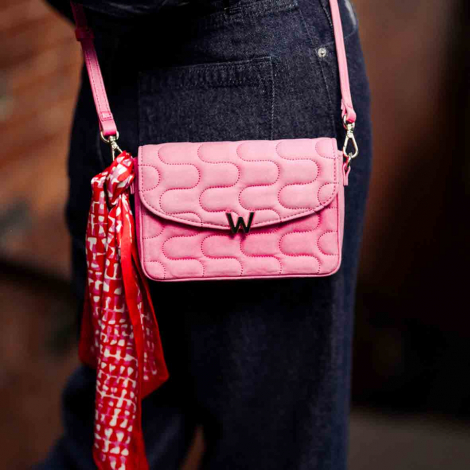 Sac bandoulire Mimi Swirl avec charpe Wolf 1834 - Pink