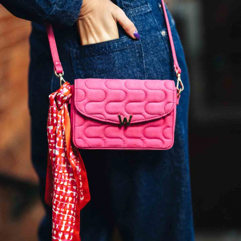 Sac bandoulire Mimi Swirl avec charpe Wolf 1834 - Pink