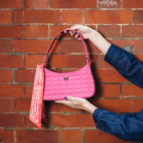 Sac bandoulire Mimi Swirl avec charpe Wolf 1834 - Rose