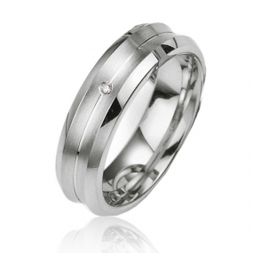 Alliance argent diamant