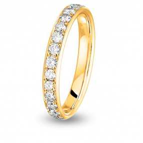 Alliance Diamant Jonc Parisien demi tour