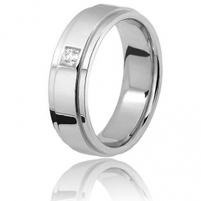Alliance diamant SALERNO 0.08ct en or