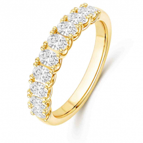Alliance diamant taille Ovale
