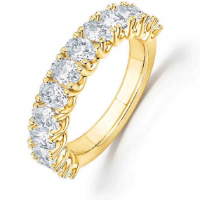 Alliance diamant taille Ovale