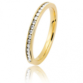 Alliance diamants sertie rail - 0.20 ct - or jaune