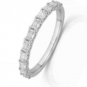 Alliance Diamants Taille Emeraude - Platine