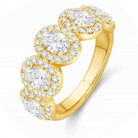 Alliance diamants taille Ovale