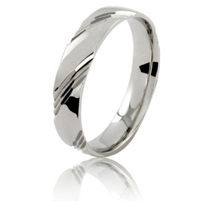 Alliance en platine Chartres de 4 mm