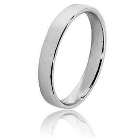 Alliance Fidelis en or blanc large de 3 mm