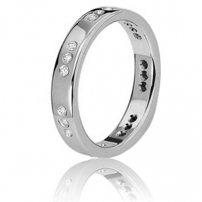 Alliance fidelis en platine sertie de
