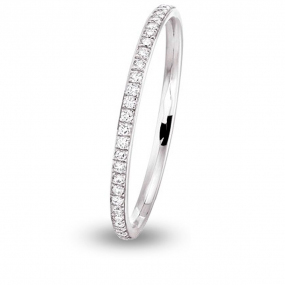 Alliance Jonc Parisien diamant demi tour