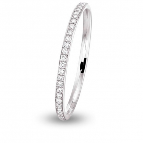 Alliance Jonc Parisien diamant demi tour