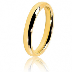 Alliance Jonc Parisien en or jaune large de 3.5 mm