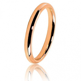 Alliance Jonc Parisien en or rose large de 2 mm