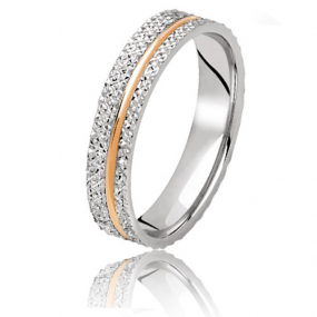 Alliance or blanc et or rose Boavista - 4 mm