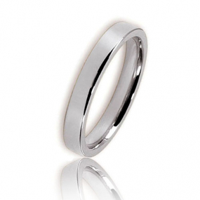 Alliance Superbe en platine large de 3mm