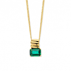 Collier Argent pierre verte - Naiomy similaire