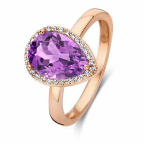 Bague Amthyste et diamants - One More