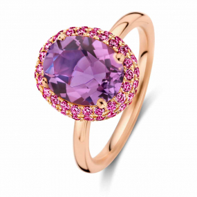 Bague Amthyste et Saphir Rose - One More