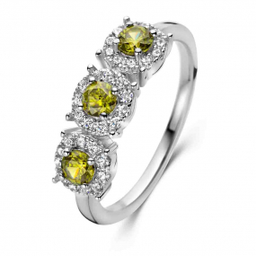 Bague argent avec pavage de zirconium similaire