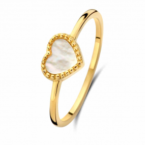  Bague argent - plaqu or et Nacre - Naiomy