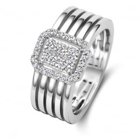 Bague Argent Zirconium - Naiomy Silver