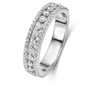 Bague Argent Zirconium - Naiomy Silver