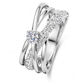 Bague Argent Zirconium - Naiomy Silver