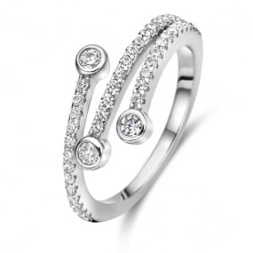 Bague Argent Zirconium - Naiomy Silver