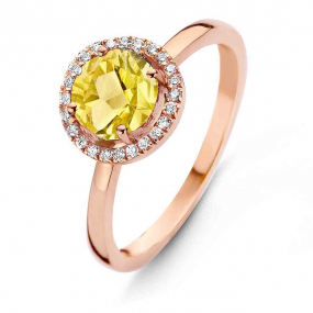 Bague Citrine et diamants One More -