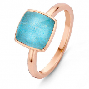 Bague Cristal de Roche sur Amazonite  One More - Pantelleria   - Pantelleria 051576Y2 
