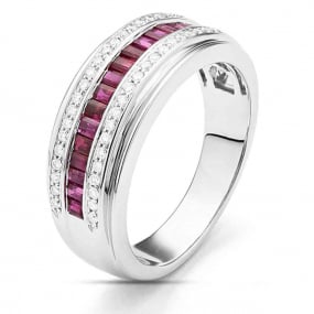 Bague diamants et rubis similaire